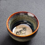 Chinese Zodiac Kung Fu Tea Set Kiln-Formed Hand-Painted Cup-4