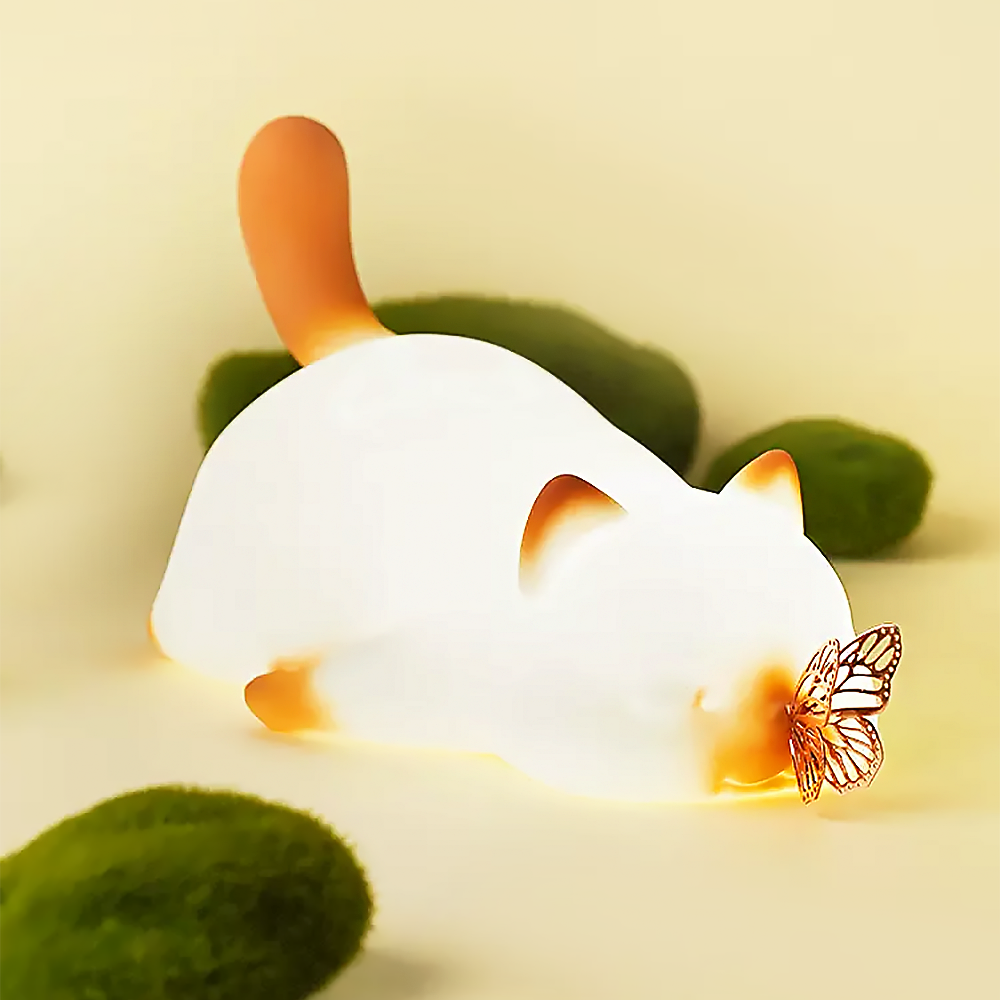 Cat Butterfly Night Light Decor Gift for Cat Lovers-1