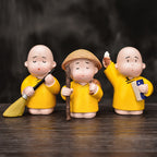 Creative Praying Little Monk Zen Resin Car Ornament-2