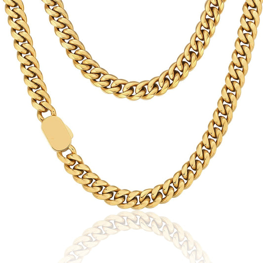 Cuban Link Chain 18K Gold (Push Button Clasp)Upgrade to a push button clasp, easily open and close now!

Wear this brand new cuban link chain can make you be unique and stylish on any occasion! No matter at friNecklacesNecklacesdopeplusDOPEPLUS.COM