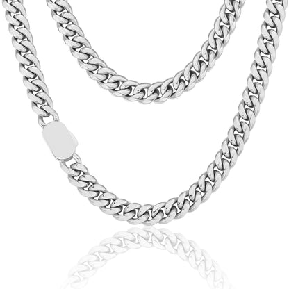 Cuban Link Chain Silver White Gold (Push Button Clasp)Upgrade to a push button clasp, easily open and close now!

Wear this brand new cuban link chain can make you be unique and stylish on any occasion! No matter at friNecklacesNecklacesdopeplusDOPEPLUS.COM