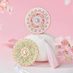 Gift for Women Portable Mirror with Floral Bird Relief-1