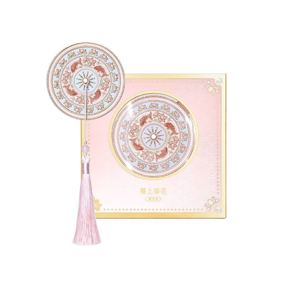 Gift for Women Portable Mirror with Floral Bird Relief-3