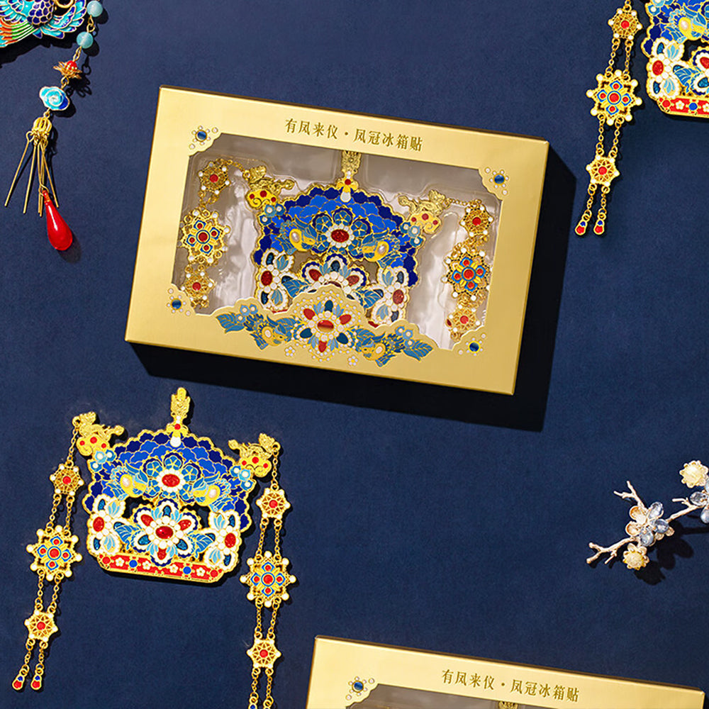 Phoenix Crown Fridge Magnet Chinese Fengguan Souvenir-3