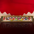 Housewarming Gifts Chinese Paper Cut Five-Way God of Wealth Lucky Ornaments-1