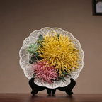 Housewarming Gifts Peony Flower Plate Ceramics Ornaments Crafts-2