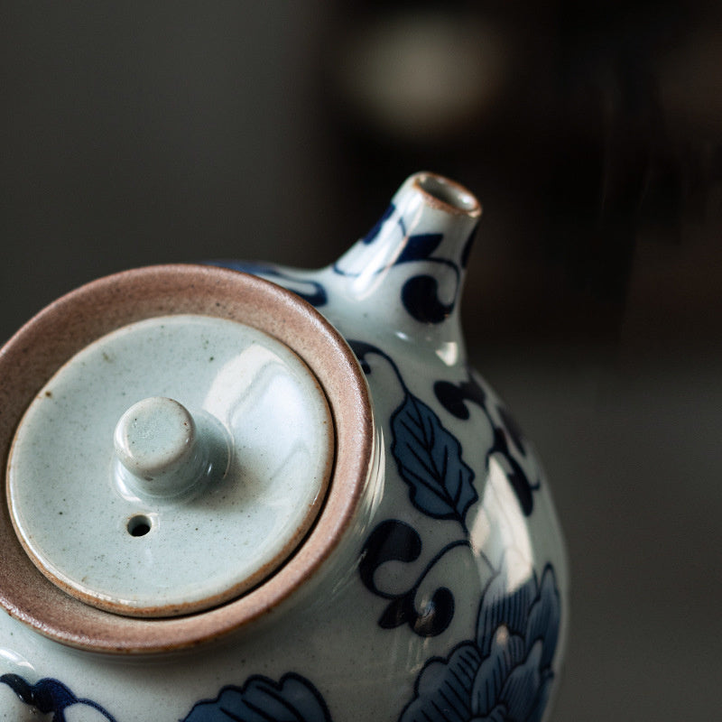 Kung Fu Tea Teapot Vintage Zen Lotus Ceramic Tea Set-5