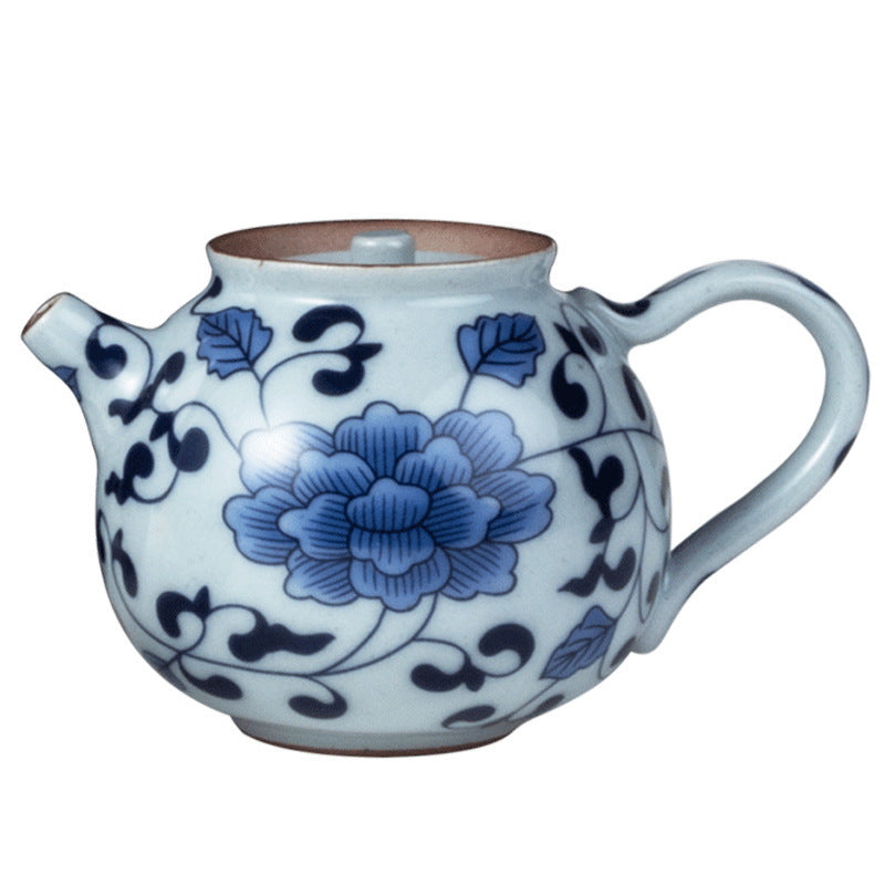 Kung Fu Tea Teapot Vintage Zen Lotus Ceramic Tea Set-6