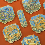 Nine Dragon Wall Fridge Magnets Imperial Dragon Souvenir-6