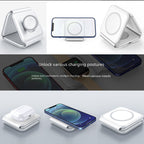 3-in-1 Magnetic Wireless Charger for Apple - Foldable Desk Charging Station for iPhone, AirPods & Apple Watch