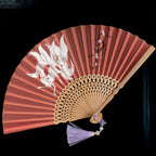 Su Embroidery Folding Fan Orchid & Butterfly Chinese Style Gift-5
