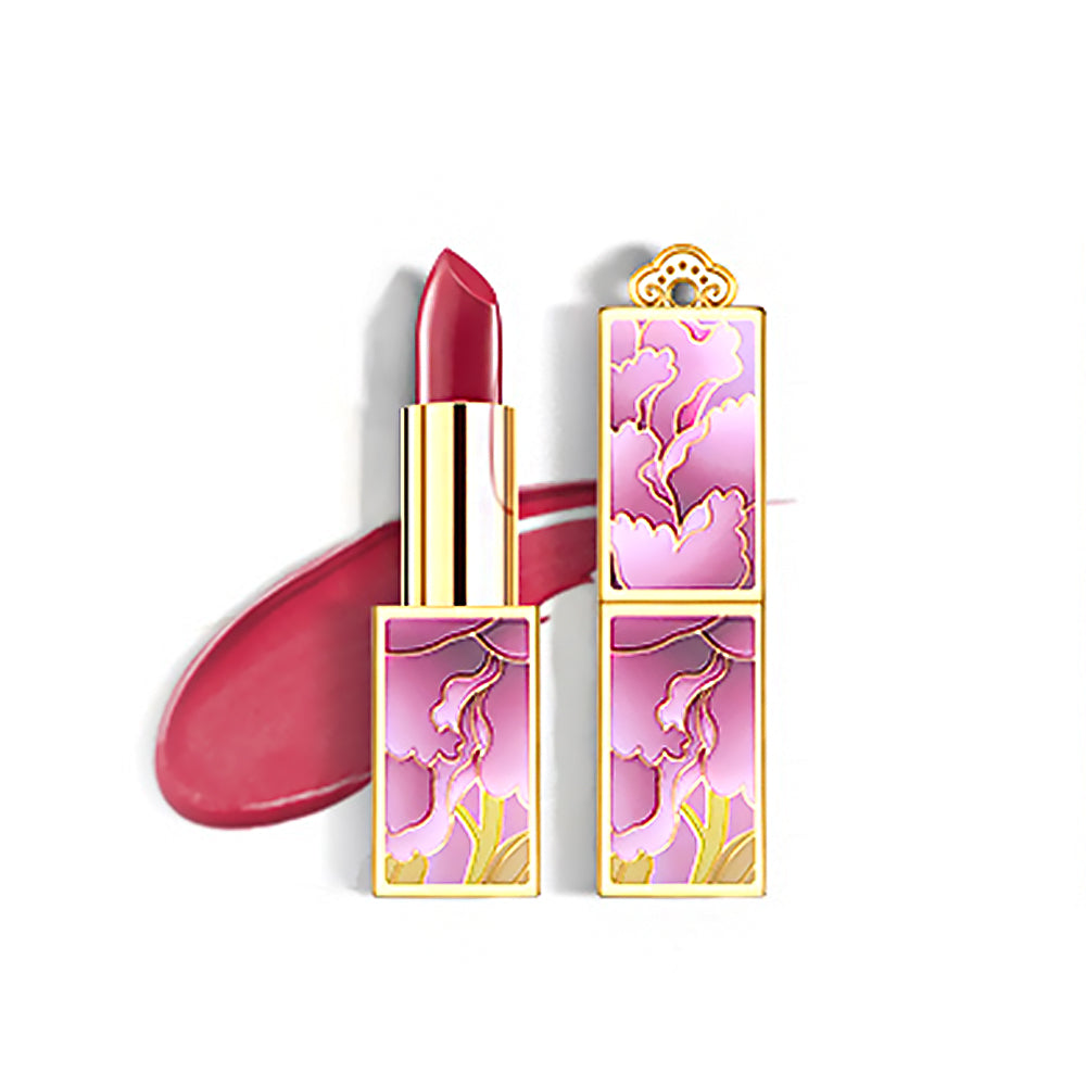 Bean Paste Red Peony Lipstick Classic Birthday Gift for Wife-1