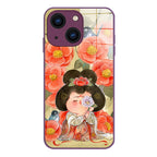 Rose Noble Consort Pattern Tempered Glass Phone Case-5