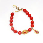Cinnabar Ruyi & Fulu Bracelet Lucky Gift for Women-1
