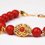 Cinnabar Ruyi & Fulu Bracelet Lucky Gift for Women-4