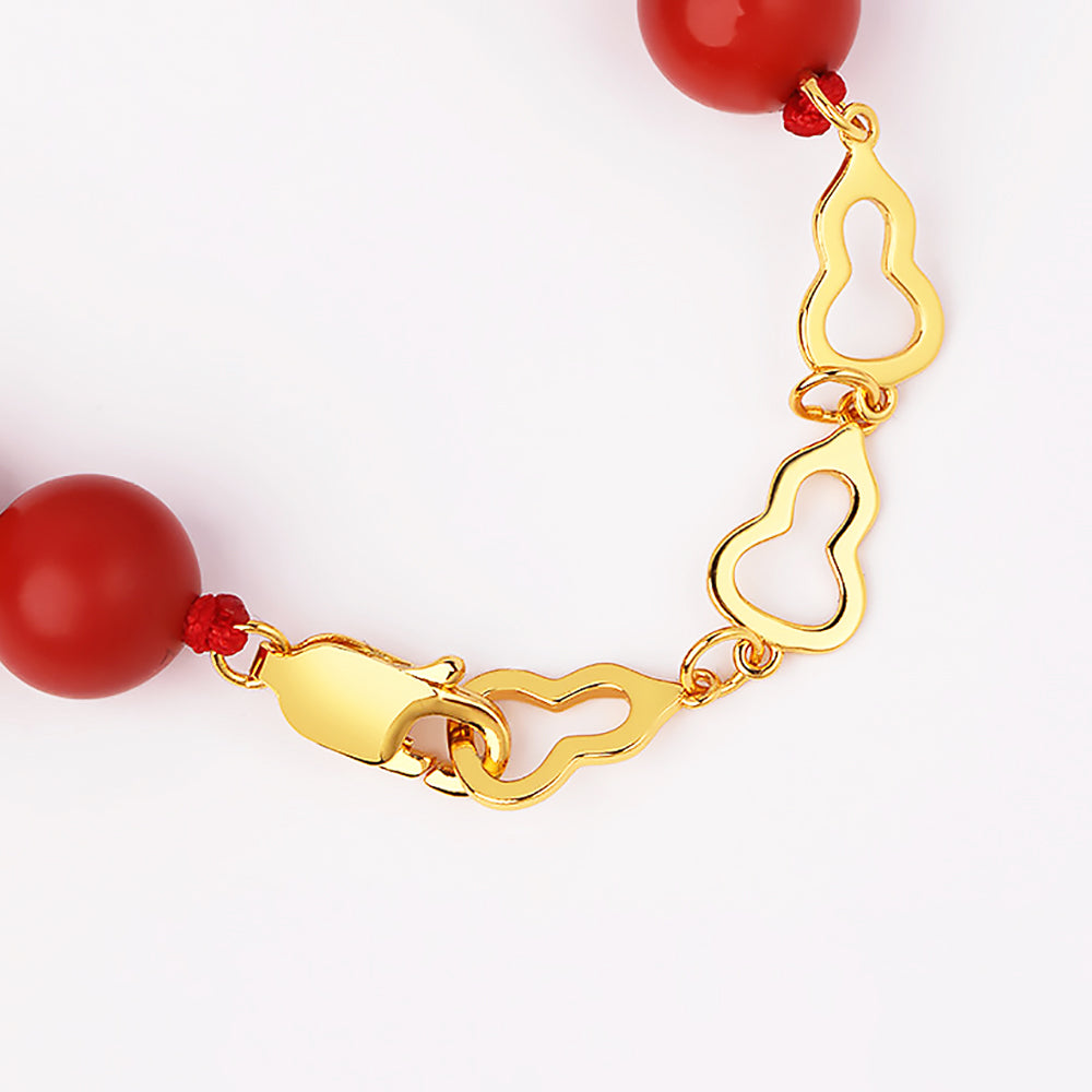 Cinnabar Ruyi & Fulu Bracelet Lucky Gift for Women-5