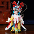 Silk Figurine Chinese Opera Doll Souvenir Gifts for Collectors & Elders-7