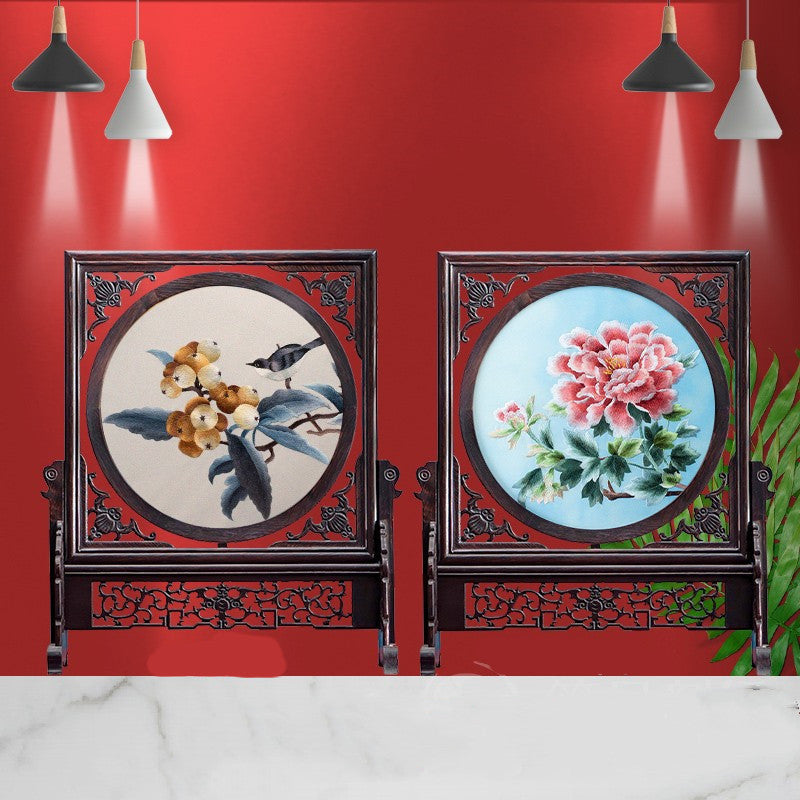 Suzhou Silk Hand Embroidery Art Handicraft Desktop Screen Ornaments-8