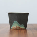 Vintage Stoneware Black Tea Cup Handmade Chinese Master Cup-2