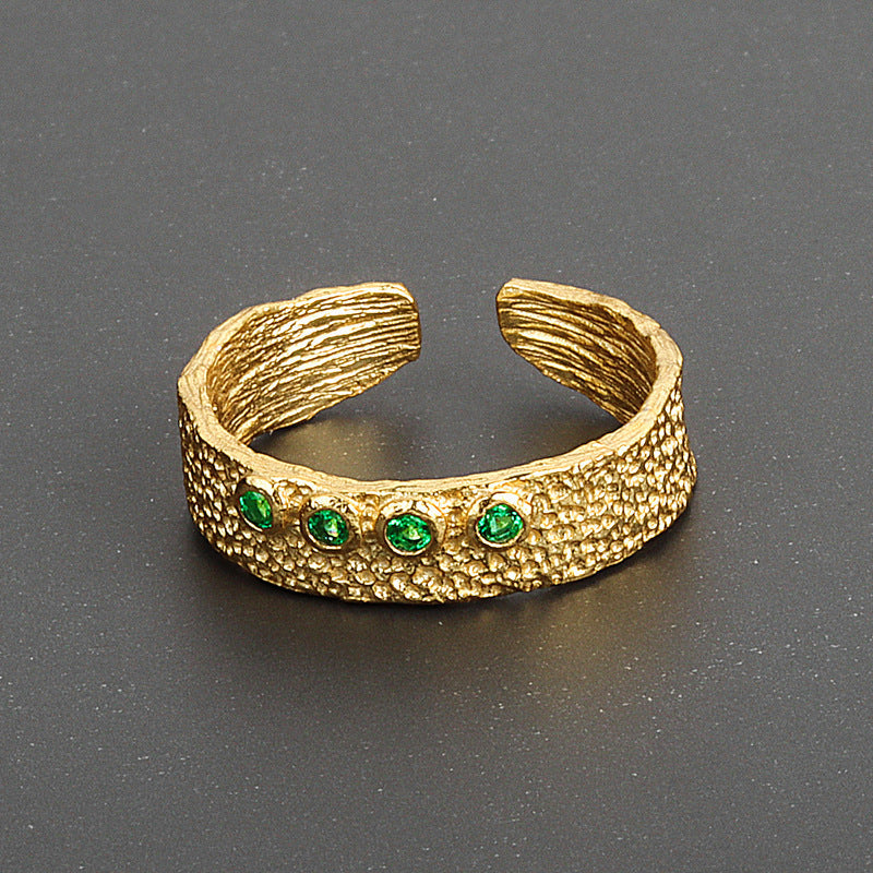 Niche Fold Texture Ring Irregular Ring Female Ring