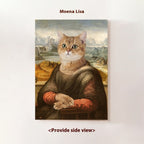 Cute Pet Into Oil Painting Cat Dog Head Custom Portrait