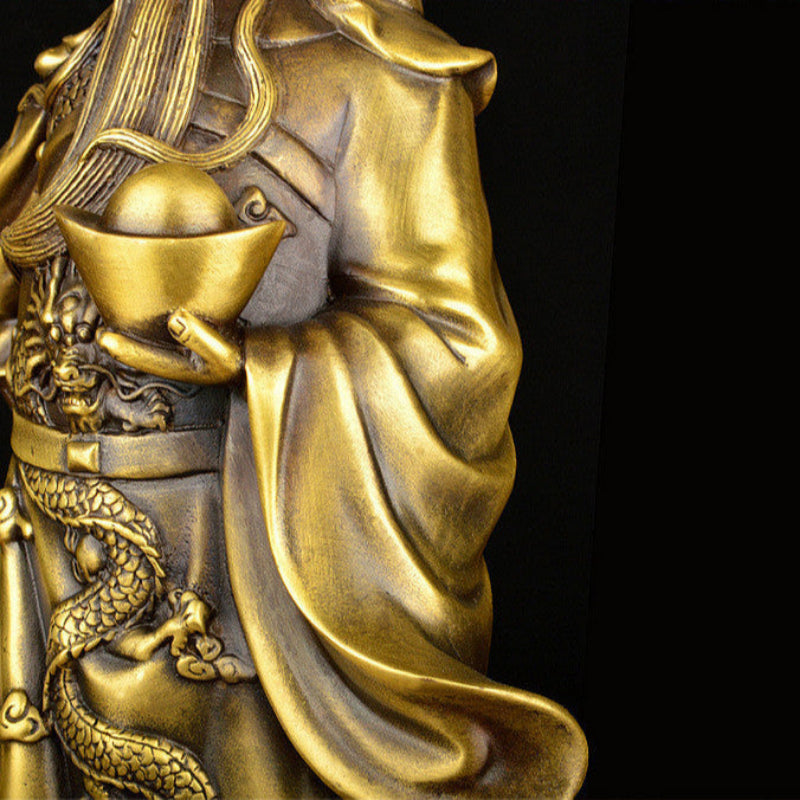 Pure Copper Guan Yu God of Fortune Office Decoration