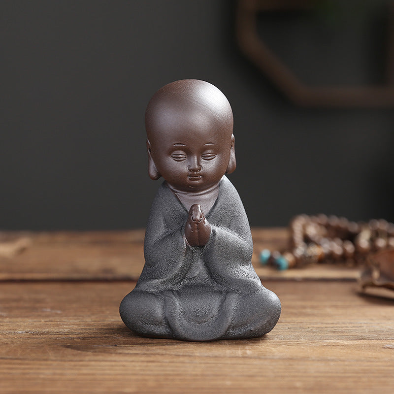 Zen Little Monk Yixing Ware Tea Pet Office Decoration