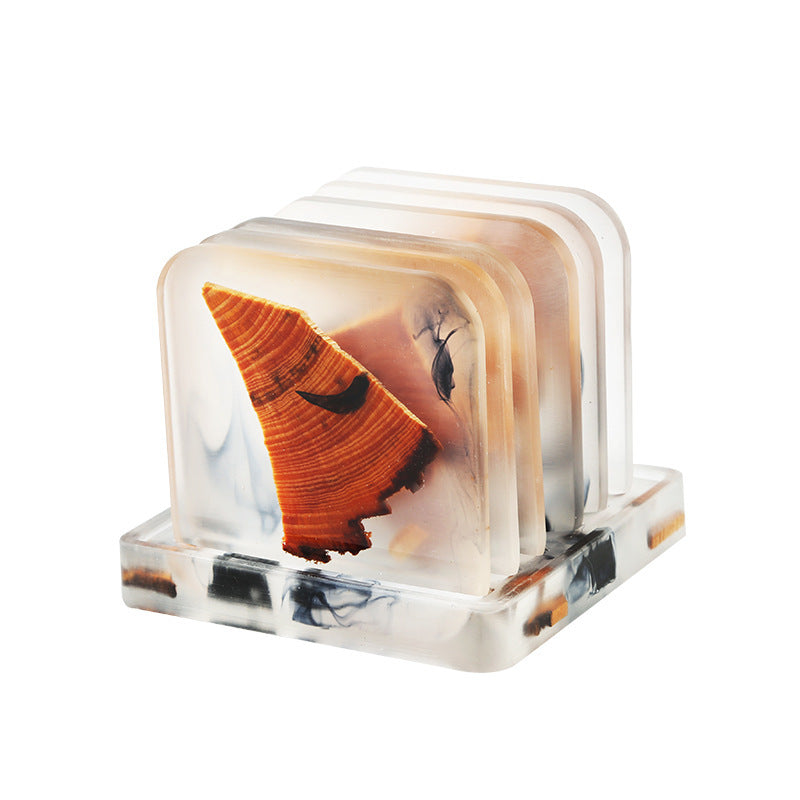 Resin Pine Ink Coasters Tea Utensils Household