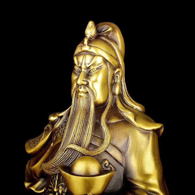 Pure Copper Guan Yu God of Fortune Office Decoration