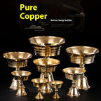 Pure Copper Oil Lamp Holder for Buddha