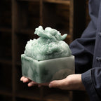 Resin Jade Chinese Dragon-printed Ashtray