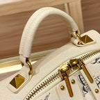 Floral Embroidery Pillow Bag Elegant Shoulder Bag for Women-4
