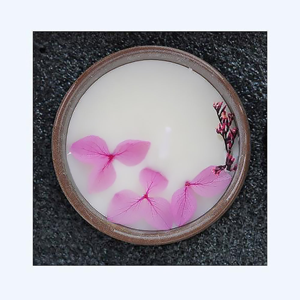 Dried Flower Scented Candle Mini Ceramic Soy Wax Cup-8