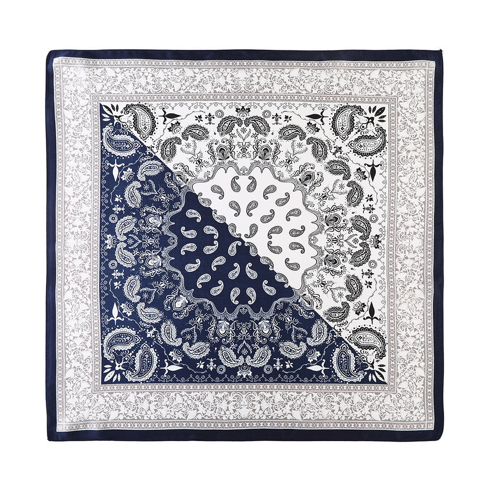 Multi-purpose Square Scarf Classic Color Vintage Scarf Business All-matching Silk Scarf