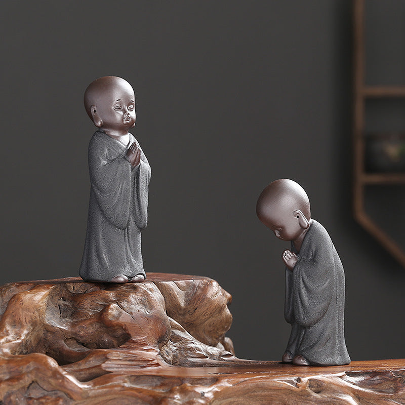 Zen Little Monk Yixing Ware Tea Pet Office Decoration