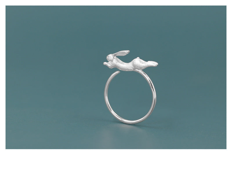 Jade Rabbit Ring In Sterling Silver Lovely