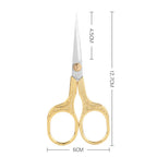 Plum Blossom Engraved Handle Vintage Needlework Embroidery Scissors-2