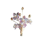 Pink Glazed Flower Xiuhe Clothing Tassel Hairpin Headwear-5