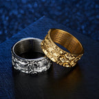 Chinese Style Buddhist Auspicious Cloud Heart Sutra Ring