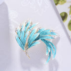 Enamel Phoenix Brooch with Zircon Inlay for Women and Men-1