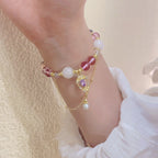 New Chinese Style Purple Crystal String Beads Bracelet