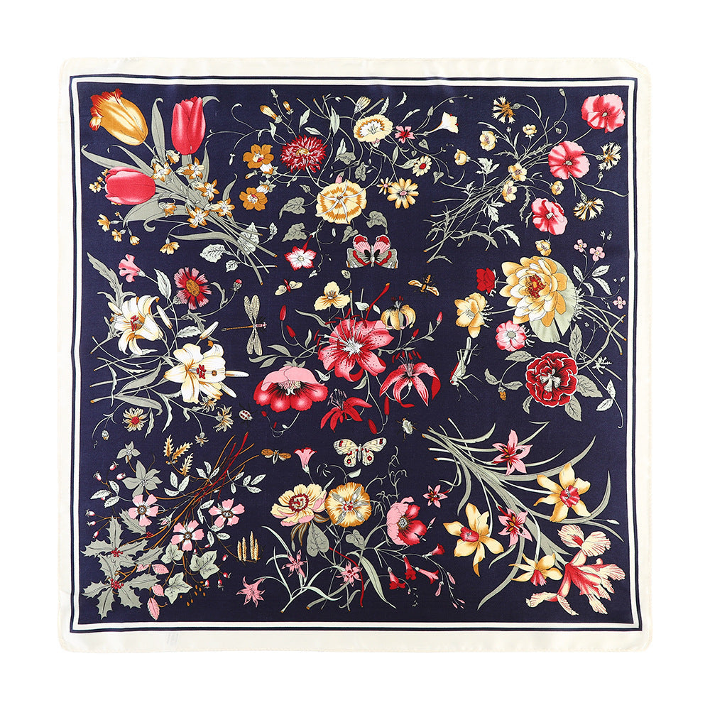 Multi-purpose Square Scarf Classic Color Vintage Scarf Business All-matching Silk Scarf