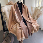 Air-Conditioning Shawl Cotton Wrap Thermal Scarf for Women-6
