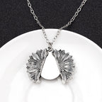 Personalized Engrave Name Date Sun Flower Necklace Fashion Custom Jewelry Gifts